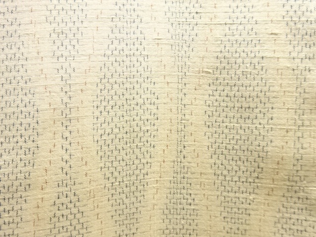  アンティーク　立涌模様織り出し十日町紬着物